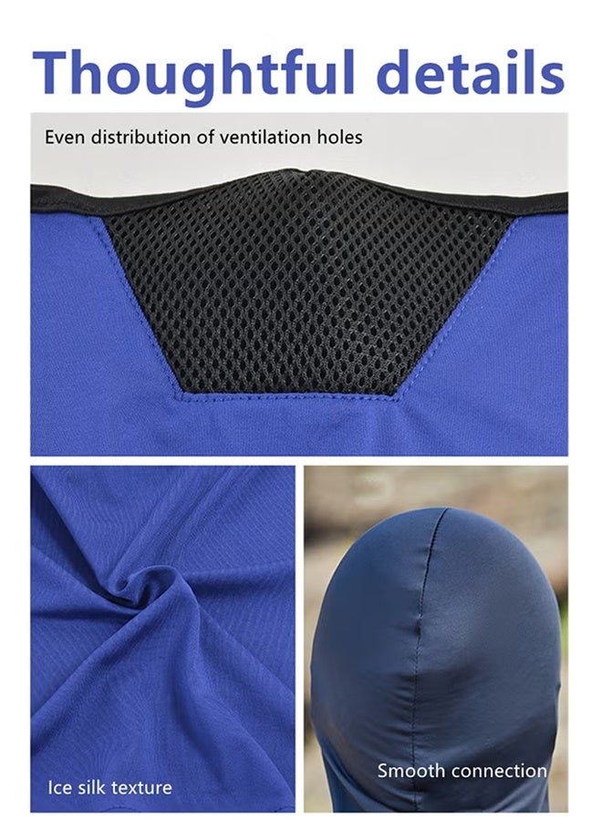 Polish'D 2 Pcs Full Face Cover Neck Gaiter Uv Protection Face Mask Outdoor Sports Face Scarf, Sun Protection Riding Mask Motorcycle Bicycle Headscarf Wind & Dust Face Towel Headgear - Image 2